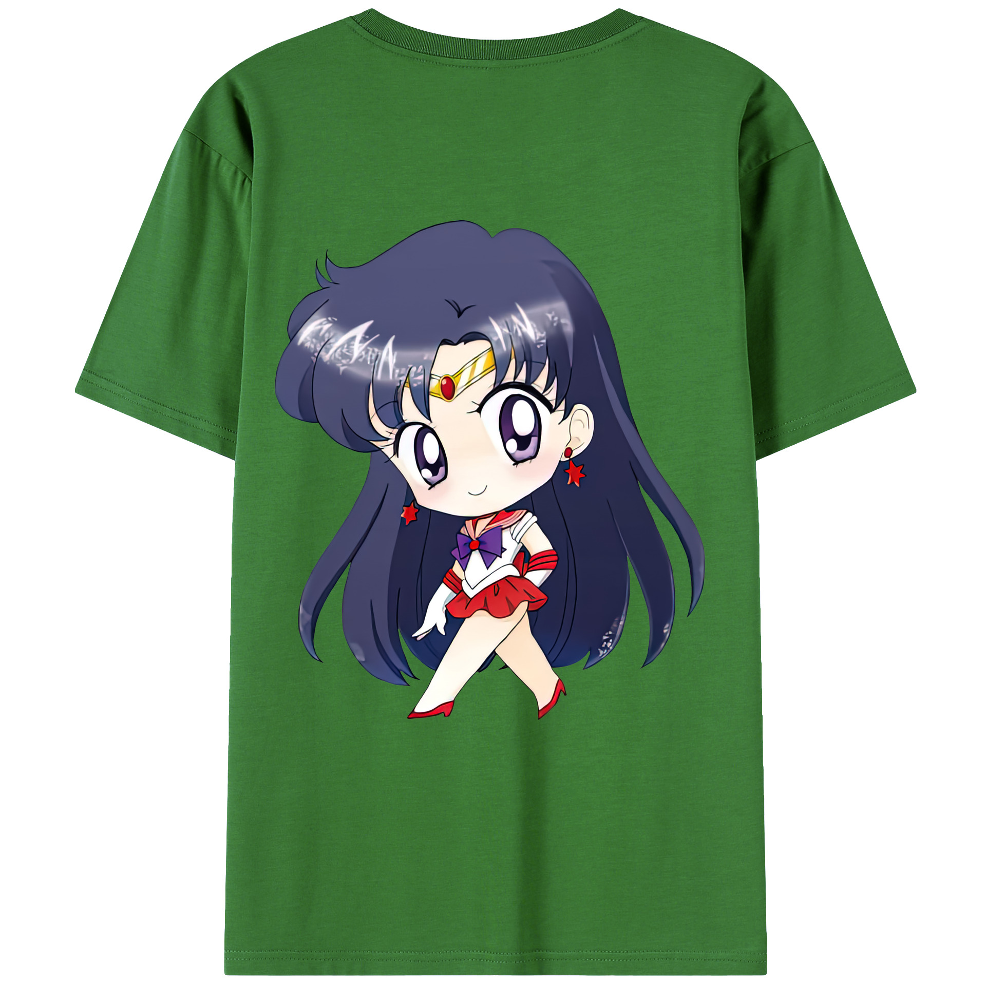（画像用） 美少女戦士セーラームーン 火野レイ ひの レイ Sailor Moon Hino Rei （セーラーマーズ,Sailor Mars） レディース半袖Tシャツ(バックプリント)
